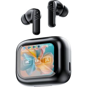 SoundVibe® - Earbuds Draadloos Met Noice Cancelling - Zwart - Bluetooth Oordopjes - Noice Cancelling Hoofdtelefoon - LX-10 Earpods met Scherm - Werkt Met Apple En Android - Earpods USB C - Wireless Earphons - Oortjes Draadloos