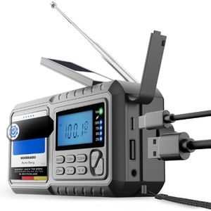 Noodradio - Draagbare Radio - Noodpakket - Opwindbare Radio DAB+ - Bouwradio - Noodradio Solar Opwindbaar - Met Wereldontvanger