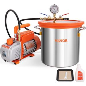VEVOR Vacuümpomp met 11L Vacuumpomp - 100L/min Vacuümpomp - 250ml Olie Capaciteit - Hvac Vacuüm Apparatuur Koeling
