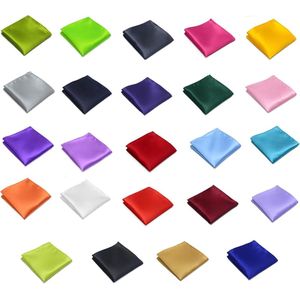 Men's Pocket Square Handkerchief 24PCS - Kleurrijke Suit Pocket Square voor Formele Kleding - Bruiloften Prom Party Ball Feesten - Unisex, 22x22cm/8.66x8.66inch