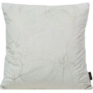 Decoratieve Kussensloop Wit Goud 45x45cm Velours met Rits