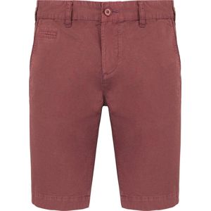 Bermuda/Short Heren 54 NL (48 FR) Kariban Washed Marsala 100% Katoen