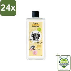 Marcel's Green Soap - Every Day Shampoo - Vanilla & Cherry Blossom - Versterkt & verzorgt - 300 ml - Voordeelverpakking - 24 stuks - Haarverzorging - Shampoo