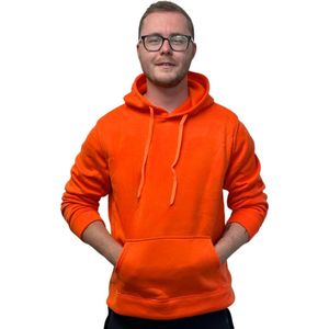 Oranje Hoodie Unisex - Heren / Dames Trui - Oranje Koningsdag Hoodie met Capuchon - Normal Fit - Maat L