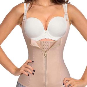 Body Shaper Dames – Vrouwen Body Shaper – Waist Trainer Korset met Schouderbandjes – Zelfbevestigend – Maat S – beige