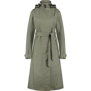 AGU Trench Coat Long Regenjas Urban Outdoor Dames - Groen - L