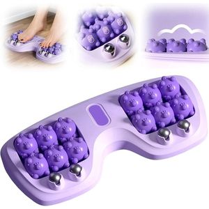 Cat's Paw Voetmassager - 1stuk - Dubbele Voetmassageroller - Voetmeridiaan - Draagbaar - 29 x 15 x 5 cm - Voetmassage -Magnetische roller - Verlicht pijn aan plantaire fasciitis en verbetert de bloedsomloop - Ontspant de hielen - Voetmassager - Paars