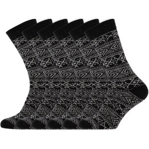 Noorse sokken | Dames sokken | Merk: Basset | Kleur: Zwart | Maat: 35 t/m 42 | 6 Paar