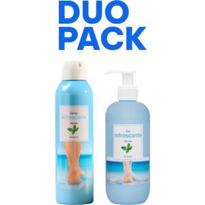 Deliplus | Refrescante Mentol | Duo Pack | Gel & Spray | Zwelling verminderend en verkoelend | Verfrissende en ontspannende menthol gel & spray voor de voeten en benen |