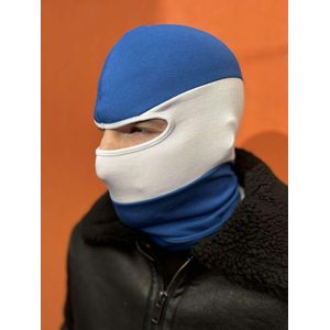 Balaclava - Blauw - Wit- Blauw - Voetbal Ultras-Bivakmuts