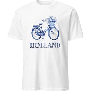 T-shirt delfts blauwe fiets holland - maat S