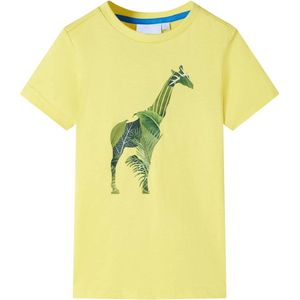vidaXL-Kindershirt-girafprint-92-geel