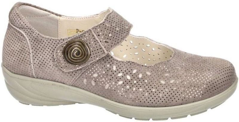 G-COMFORT - P-9528 - Ballerina's - Taupe - Nubuck - Klittenbandsluiting