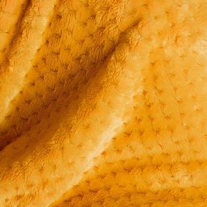 Grote Oranje Dubbellaagse Plaid met Structuur