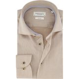 Profuomo overhemd mouwlengte 7 beige