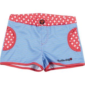 Ducksday - UV zwemshort - unisex- boardshort - Surf - UPF 50+ - Blue Stipe – Blauw – quickdry  - 134-140