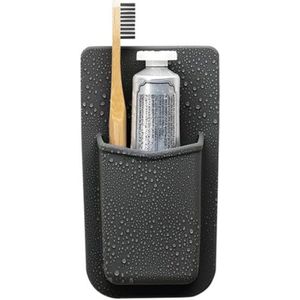 The Henry Essentials Houder - Siliconen Toilet Organizer - Douche & Badkamer Accessoire - Verwijderbaar & Herbruikbaar - Met Silicone-Grip Technologie - Houtskool