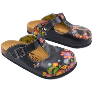 GOBY - Colorful Flowers - Clogs - Slippers - Hoge kwaliteit - Handmade - Maat 42