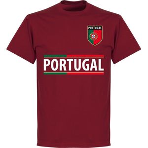 Portugal Team T-Shirt - Bordeaux Rood - XL