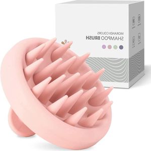 Hoofdhuidborstel Peeling en Massageborstel voor Nat en Droog Gebruik - Stimuleert Haargroei - Parelroze