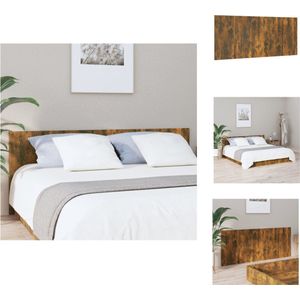 vidaXL Houten Hoofdeinde - Gerookt Eiken - 200 x 1.5 x 80 cm - Klassiek design - Bedonderdeel