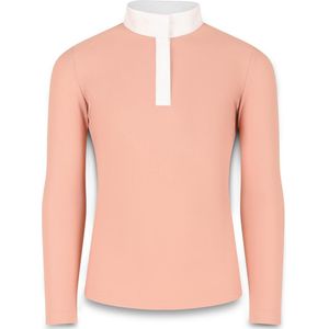 Kentucky Horsewear - Wedstrijdshirt Sammy – Meisjes – Lange Mouw – Oud Roze – Maat 110 – Ademend & Elastisch