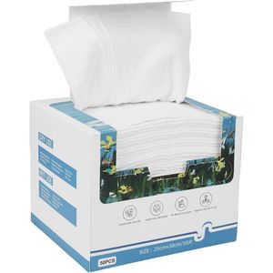 Zachte Gezichtsreinigingsdoekjes voor Gevoelige Huid - 50 Stuks - Ideaal voor Baby's en Make-up Verwijdering