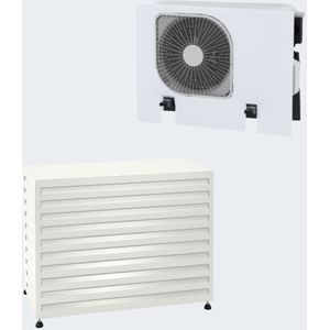 Evolar EVO-COVER-MW - Airco & Warmtepomp Buitenunit Omkasting - Maat Medium - 110 x 80 x 55 cm - Gepoedercoat - Aluminium - Hoogwaardige kwaliteit - Wit - RAL 9003