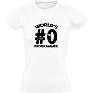 World's #0 programmer Dames T-shirt - computer - it - programmeren - nerd