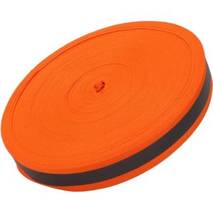 Reflecterend Lint - Zacht en Duurzaam - Verhoogt de Nachtveiligheid - Geschikt voor Sport en Doe-het-zelf Naaien - Weerbestendig - Fluorescerend Oranje .