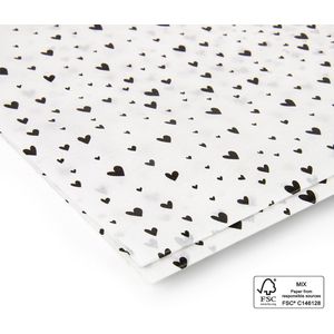 zijdevloeipapier Hartjes 50 x 70 cm tissue papier zijdepapier 10 stuks
