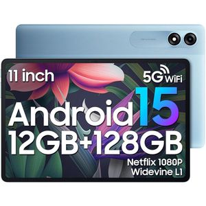 Blackview Tab 90 WiFi - Tablet - 128GB - 11 inch - Android 15 - 5G WiFi - 8200mAh - Octa core - Blauw