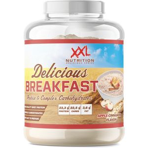 XXL Nutrition - Delicious Breakfast - Appel Kaneel - Eiwitrijk Ontbijt of Snack - Whey Protein Melkeiwit - Complexe Koolhydraten - 1000 Gram