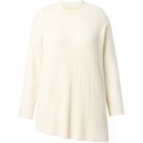 MIAMODA - Dames - Trui casual pasvorm asymmetrische zoom - Off-white - Maat 42+