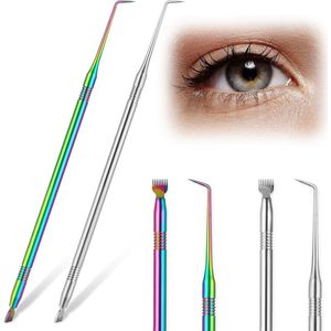 Pack of 2 Eyelash Lifting Tools - Eyelash Brush - Eyelash Comb - Professionele Accessoires voor Wimpers - RVS Separator - Lifting Kam