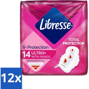 Libresse – Inlegkruisjes – Invisible Normal Clip – Discreet en flexibel – 14 Inlegkruisjes - Voordeelverpakking - 12 stuks