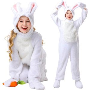 Dieren Onesie-Konijnenkostuum-Konijnen Dieren Pluche Set , Geschikt voor Kinderen Kerstmis Rollenspel