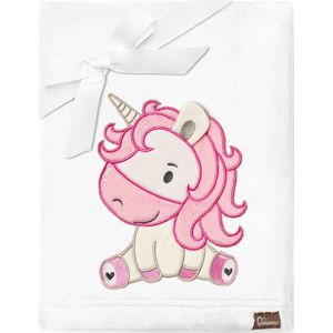 Be Mammy - BE20-168 - Kinderdeken - Wit - 3D-applicatie