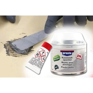 2K Kunststof Plamuur - Styreenvrij, Zwart, 250g, 2-componenten vulpen voor Reparatie van Kunststof