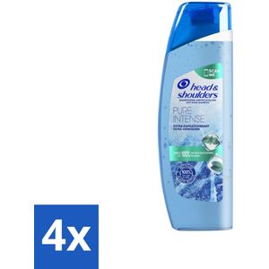 Head & Shoulders - Anti-Roos Shampoo - Pure Intense - Extra Verkoelend - 250 ml - Voordeelverpakking - 4 stuks
