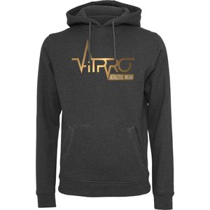 FitProWear Unisex Gold Hoodie - Donkergrijs / Charcoal  - maat XXL / 2XL  - Mannen - Vrouwen - Unisex Hoodie - Trui  - Sweater - Sporttrui - Sportkleding - Casual kleding - Trui Heren - Trui Dames - Unisex Trui - Trui Capuchon - Hoodie Capuchon - Gri