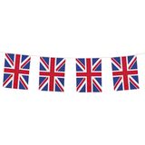 Union Jack vlaggenlijn 10 meter - Engeland/Britse feestartikelen - Vlaggetjes/slingers versiering