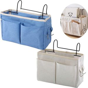 2 stuks multifunctionele bedtassen, nachtkastjes, bedorganizer voor bed, organizer voor bed, organizer voor boek, tijdschriften, afstandsbediening, mobiele telefoon