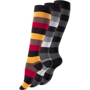 3 paar Dames kniekousen - Blokringen - Maat 35-38