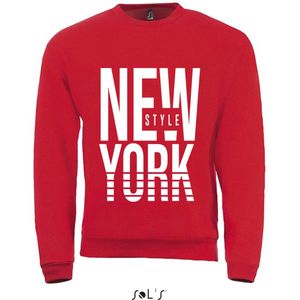 Sweatshirt Ronde Hals 359-97 New York - xxL, Rood