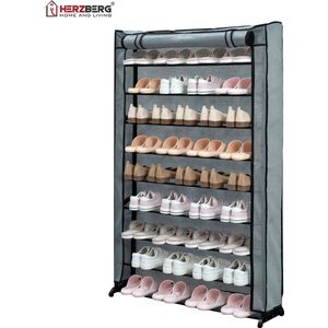 Herzberg HG-8077: 9-Tier Schoenenrek Organizer Grijs