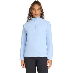 Adidas Multi Essentials Fleece Met Halve Rits Blauw L Vrouw