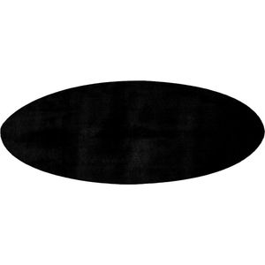 Lalee Paradise - ROND Superzacht - Hoogpolig - effen Vloerkleed – Fluffy - Tapijt – Karpet - 160x160 cm ROND zwart