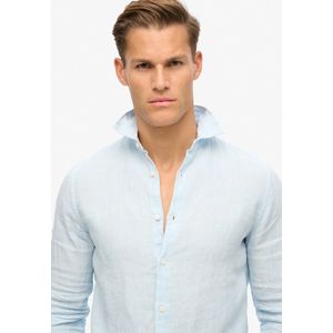 Superdry - Casual Linen Overhemd - Lichtblauw - 100% Linnen