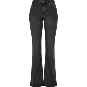 Dames - Vrouwen - Dikke Kwaliteit - Womenswear - Populair - Streetwear - Casual - Urban - Modern - Ladies - High Waist - Flared - Denim - Highly Pants black washed